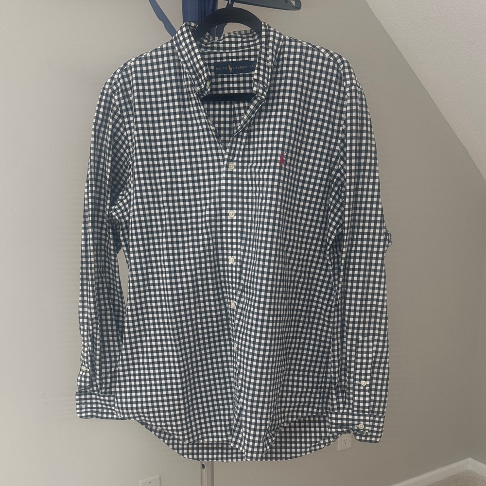 Polo by Ralph Lauren Men's Checkered Shirt in Black and White